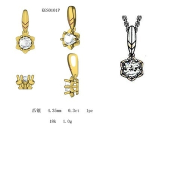 True Love Series 18K White Gold Diamond Necklace Aphrodite Stamp KGS0101P
