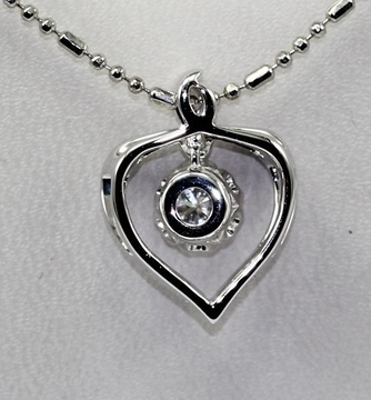 Love Heart 18 Karat Gold Diamond Necklace Aphrodite Stamp KGS0103P
