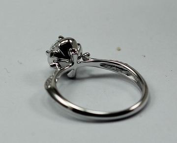 18K Gold Diamond Wedding Ring True Love Aphrodite Stamp KGR010900