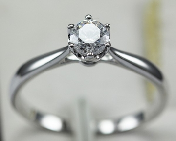 18K White Gold Diamond Wedding Ring Aphrodite Stamp KGR003462