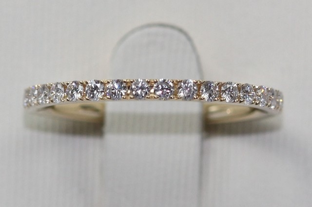 18K Gold with Natural Diamonds Ring Female Full Circle Diamond Series KGR007137K