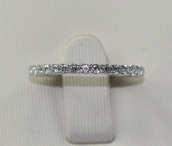 18K Gold with Natural Diamonds Ring Female Full Circle Diamond Series KGR007137
