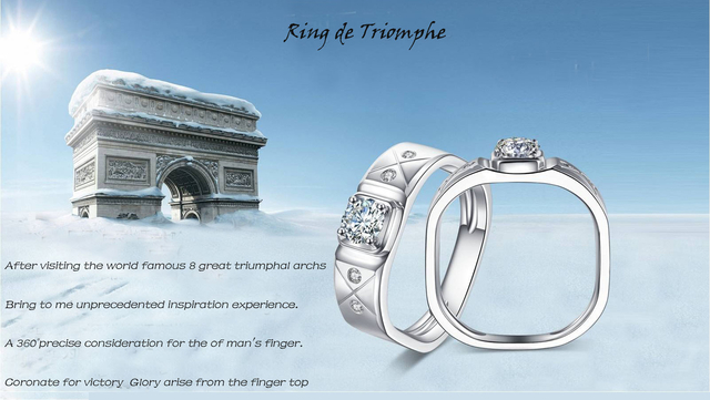 18K Gold with Natural Diamond Mens Ring de Triomphe Series KGM000895