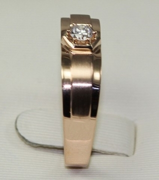 18K Gold with Natural Diamond Mens Ring de Triomphe Series KGM000889