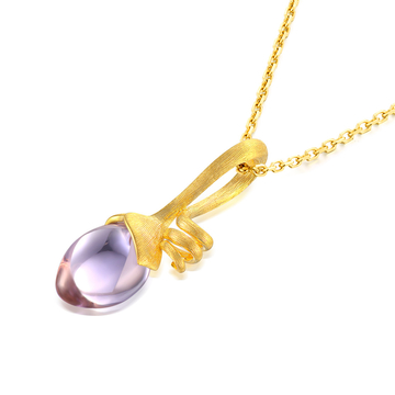 Pepper Necklace in 18K Yellow Gold with Amethyst