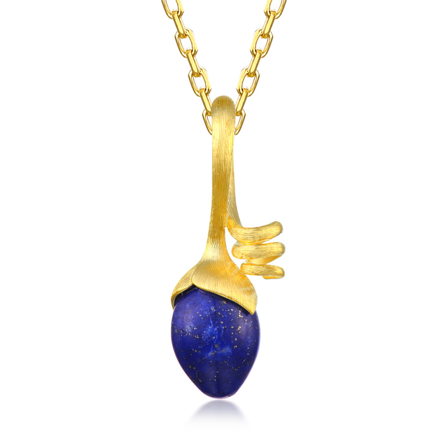 Pepper Necklace in 18K Yellow Gold with Lapis Lazuli