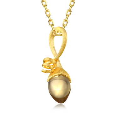 Pepper Necklace in 18K Yellow Gold with Citrine