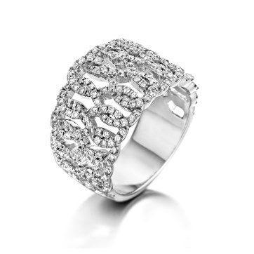 Lace Ring in 18K White Gold with Diamond