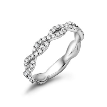 Lace Ring in 18K White Gold with Diamond